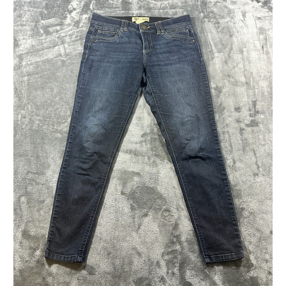 Democracy Jeans Womens 6 Blue Ab Technology Skinny Dark Stretch Mid Rise Denim - Picture 2 of 10